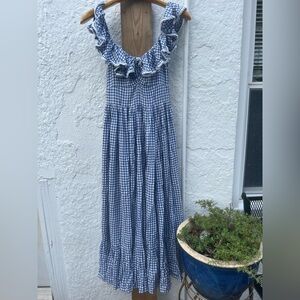 Doen Sora Blue Gingham Dress M